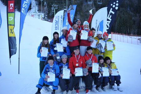 Team Oberland 1 gewinnt souverän den Titel  bei den Bayerischen Schüler Meisterschaften 2022 im Team Parallelslalom in Lenggries